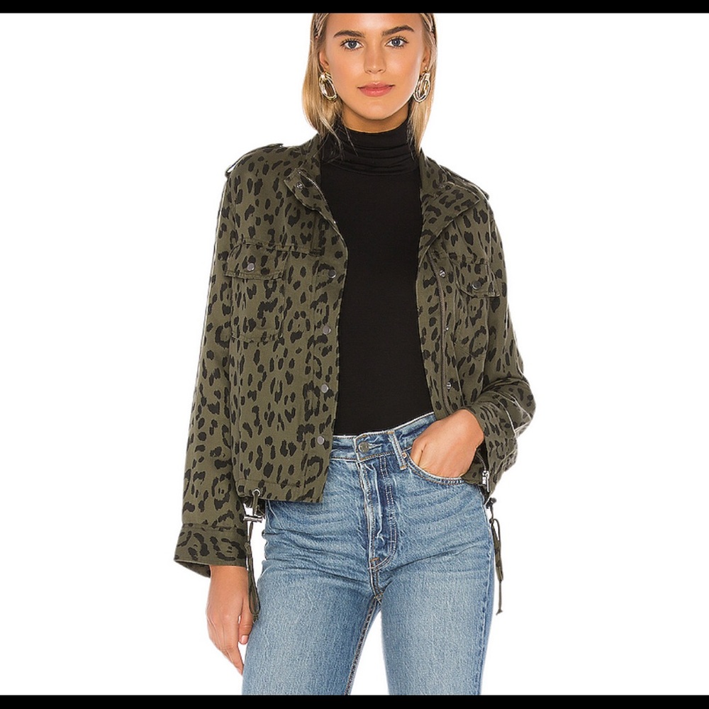 Rails COLLINS JACKET IN GREEN LEOPARD